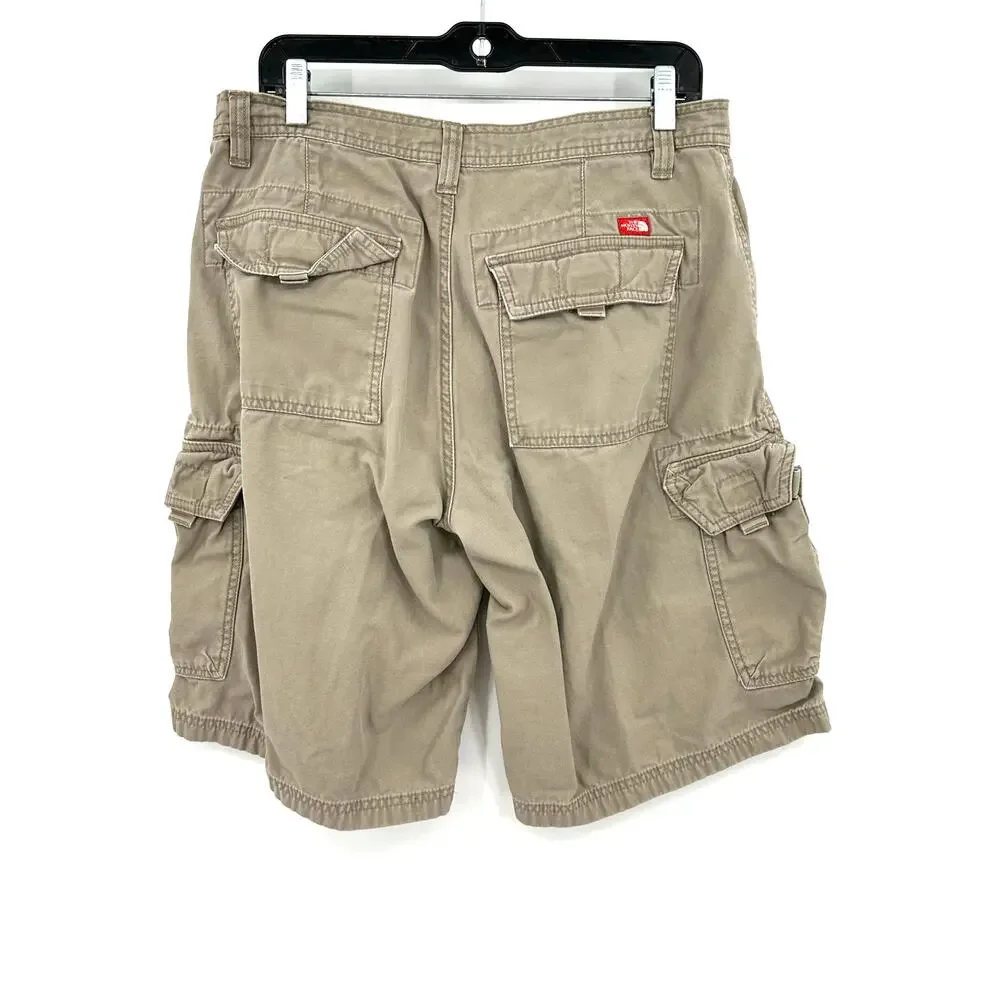The North Face Size‎ 34 Khaki Color Cargo Shorts Regular Fit Pockets Casual
